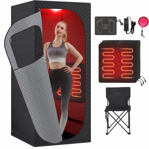Far Infrared Sauna Box with Red Light Therapy